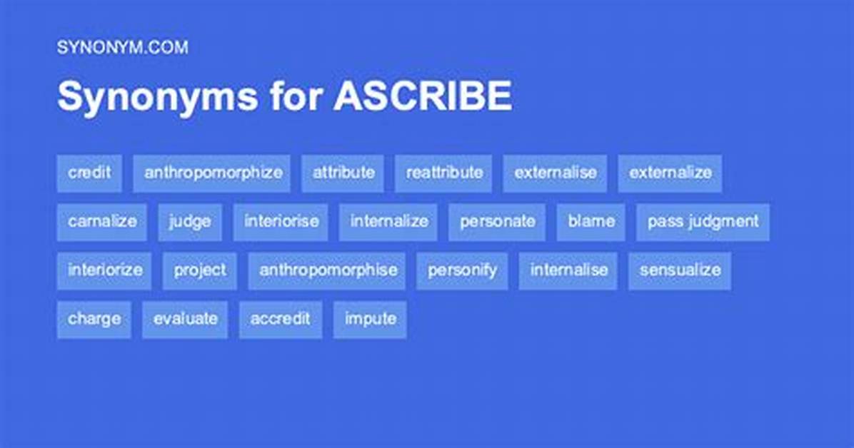 Ascribe Synonym