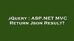 Asp. Net Mvc 3 Return Json Array