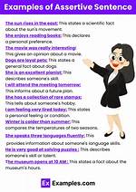 Assertive Sentence Examples