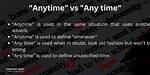 At Any Time