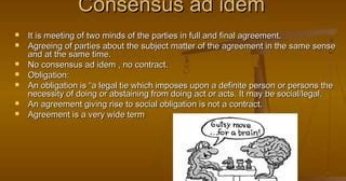 At Consensus Ad Idem?