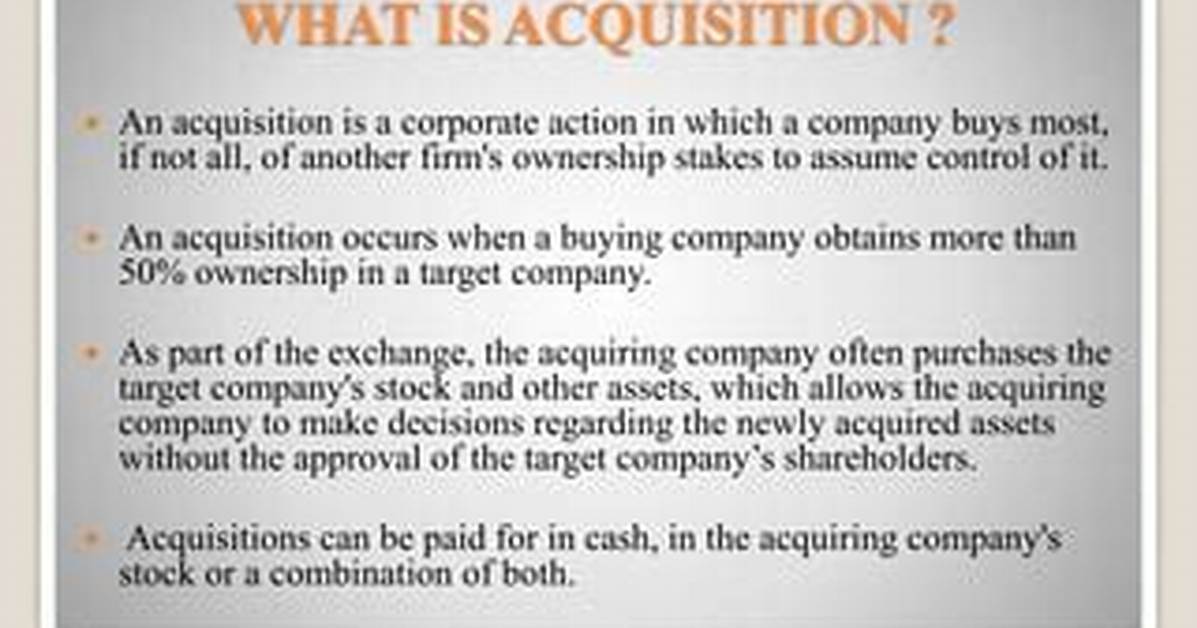 At Does Acquisition Mean?