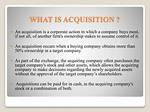 At Does Acquisition Mean?