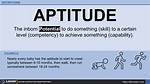 At Does Aptitude Mean?