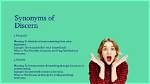 At Does Discern Mean?