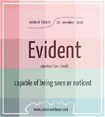 At Does Evident Mean?