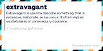 At Does Extravagant Mean?