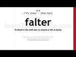 At Does Falter Mean?