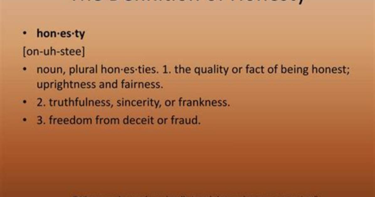 At Does Honesty Mean?