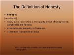 At Does Honesty Mean?