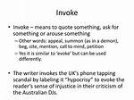 At Does Invoke Mean?