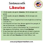 At Does Likewise Mean?