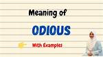 At Does Odious Mean?
