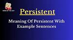 At Does Persistent Mean?