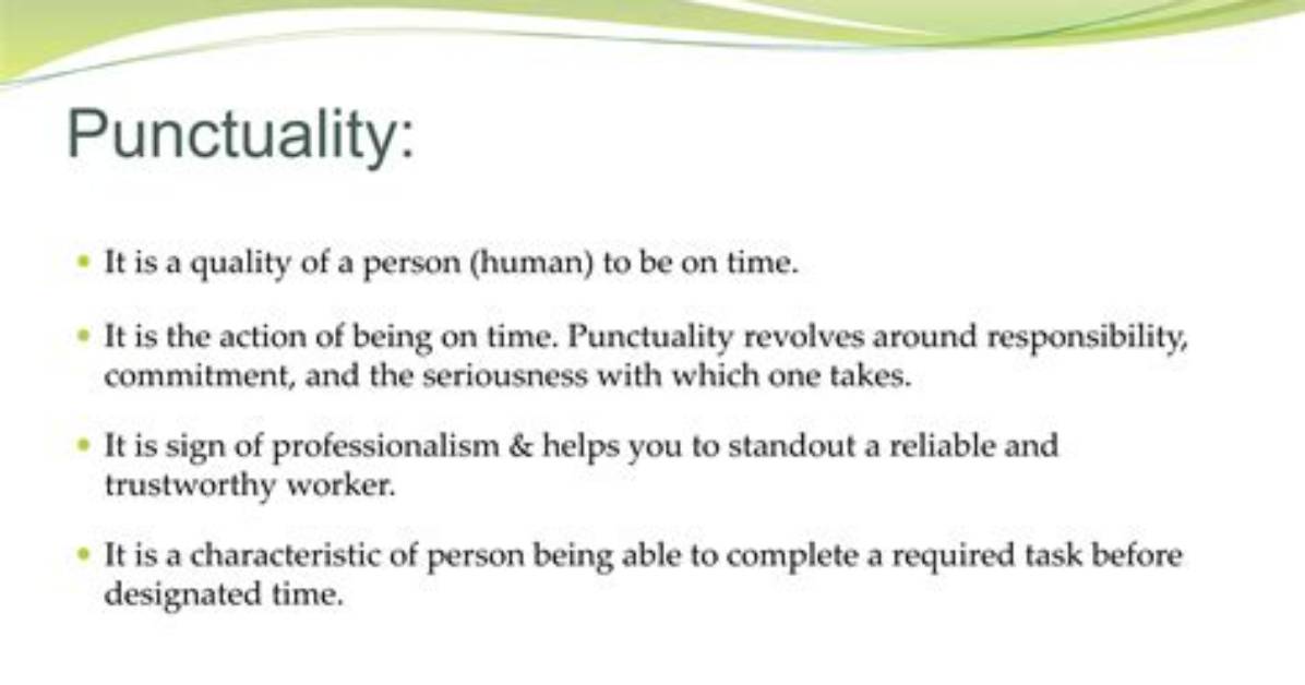 At Does Punctual Mean?