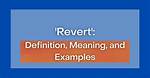 At Does Revert Mean?