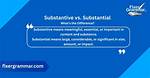 At Does Substantive Mean?