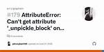 Attributeerror: Can't Get Attribute 'New_Block' On
