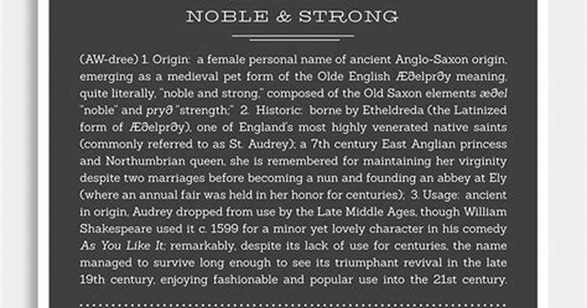 Audrey Name