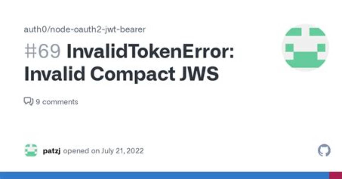 Auth0 Invalid Compact Jws