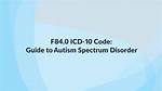 Autism Icd 10 Code