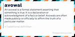 Avowal