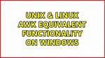 Awk Equivalent Functionality on Windows