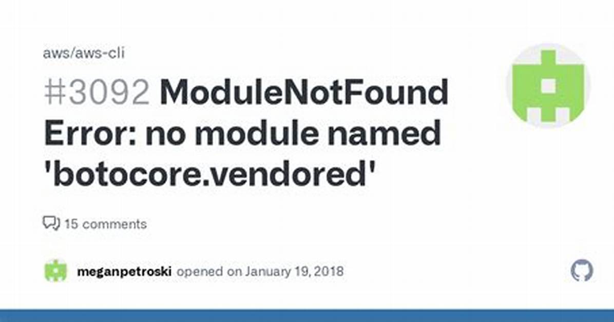 Aws Cli Throwing "No Module Named 'Botocore. Parameters'" Error?