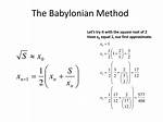 Babylonian Method Sqrt(50)