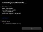 Backdoor: Python/Meterpreter. C — Virus Removal Guide
