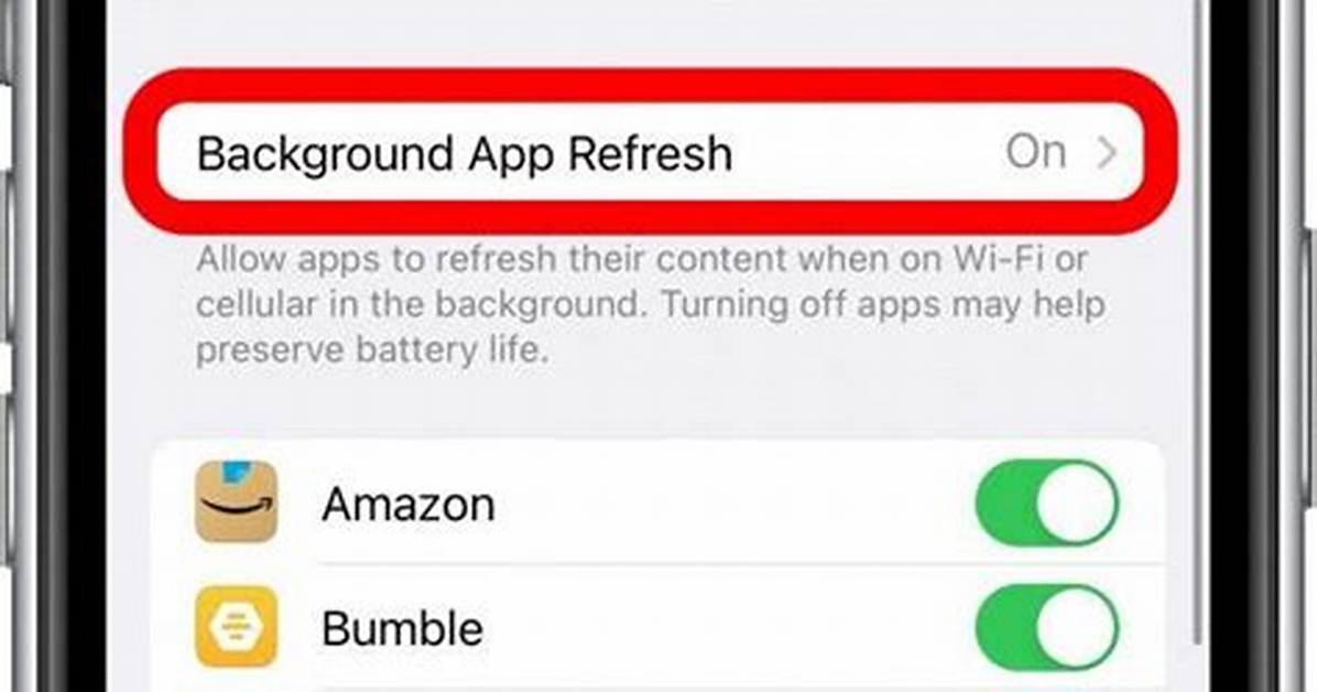 Background App Refresh Iphone