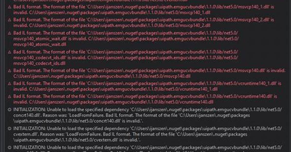 Bad Il Format - Strange. Net Error