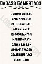 Badass Gamertags