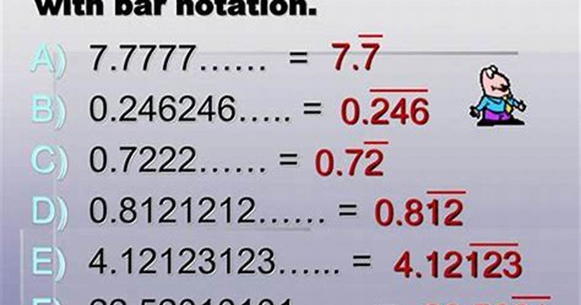Bar Notation Problem