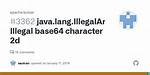 Base64: Java. Lang. Illegalargumentexception: Illegal Character