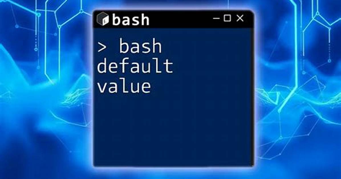 Bash Assign Default Value
