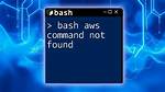 -Bash: Aws: Command Not Found