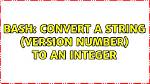 Bash Convert String to Integer