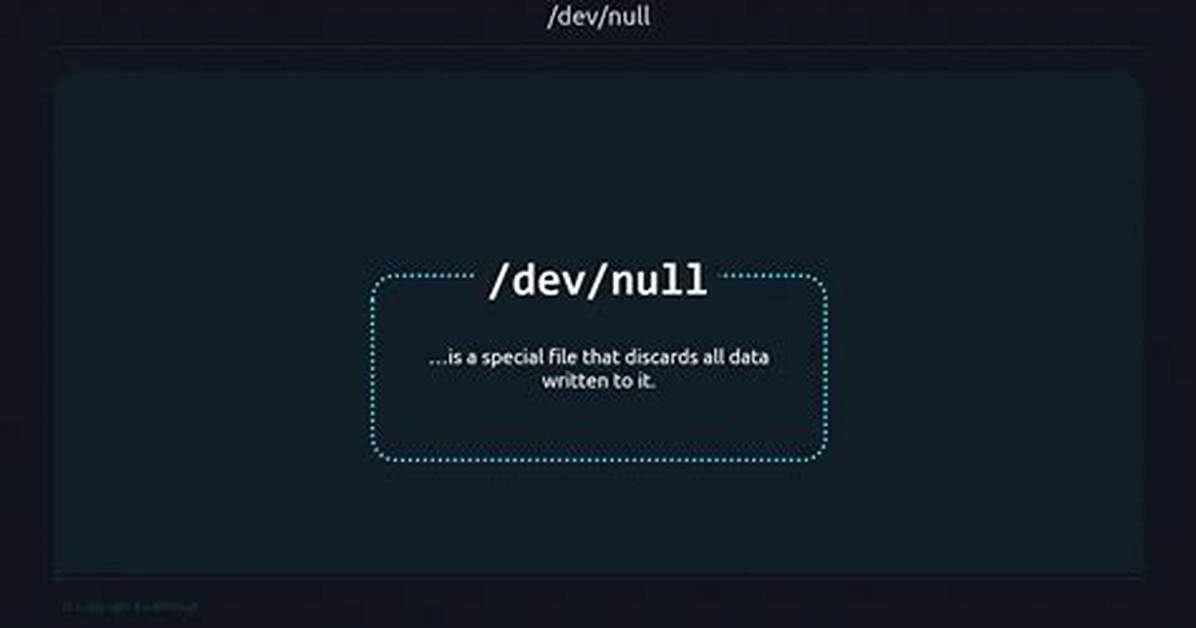 -Bash: Dev/Null: No Such File or Directory - at Startup