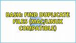 Bash: Find Duplicate Files (Mac/Linux Compatible)