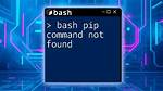 Bash: Pip: Command Not Found