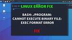 Bash: ./Program: Cannot Execute Binary File: Exec Format Error