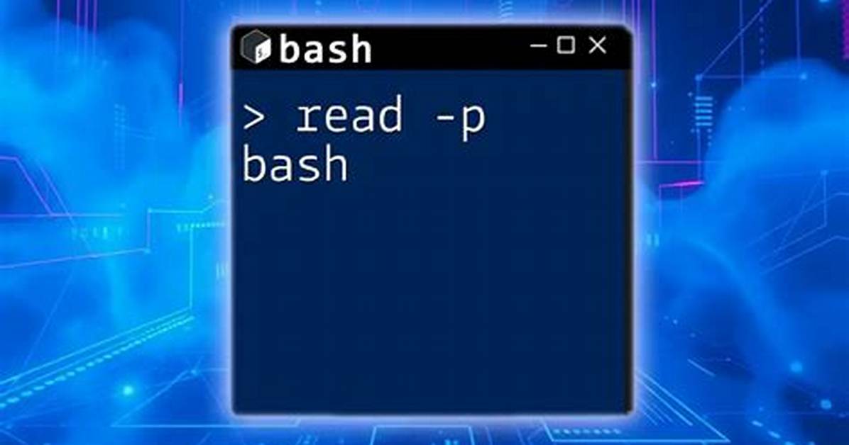 Bash Script Read -P