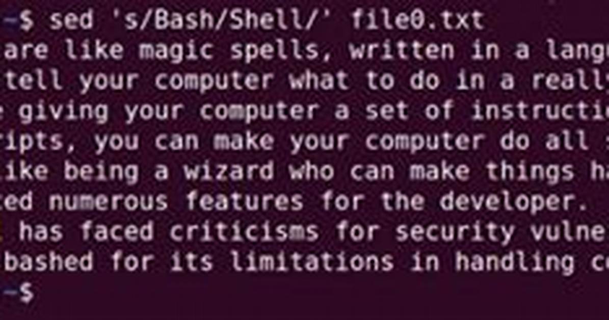 Bash Script 'Sed: First Re May Not Be Empty' Error