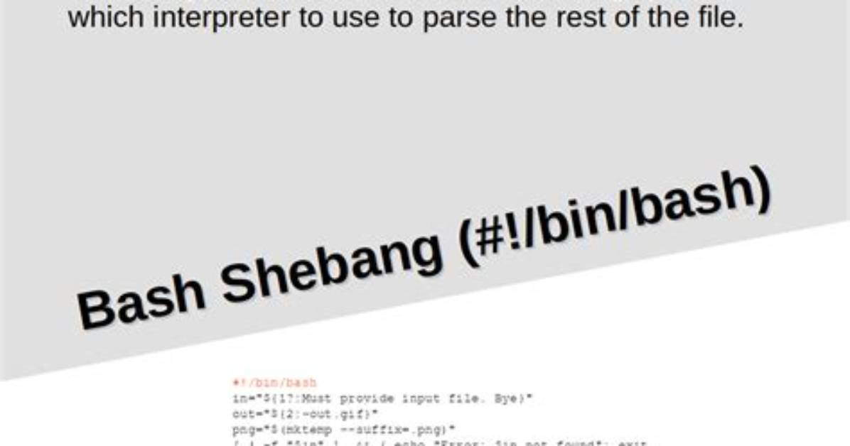 Bash Shebang for Dummies?