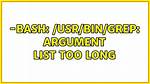 -Bash: /Usr/Bin/Grep: Argument List Too Long
