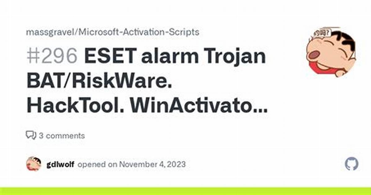 Bat/Riskware. Hacktool. Winactivator. E