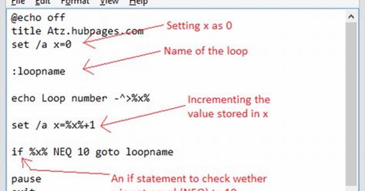 Batch Script Loop