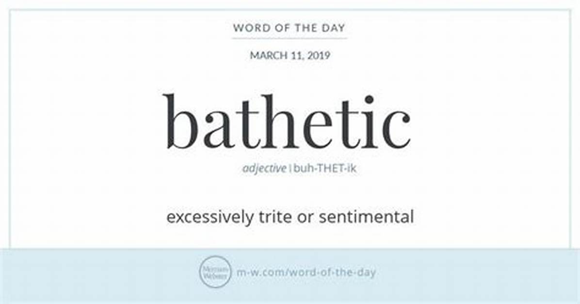 Bathetic Definition