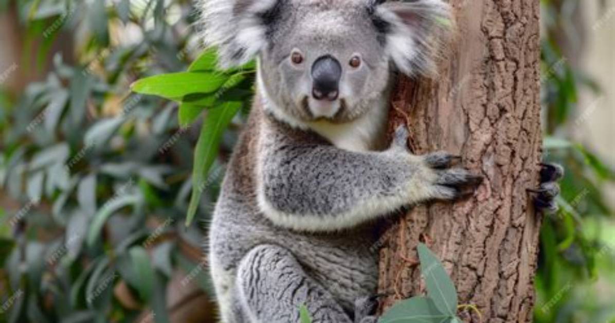 Bear in a Eucalyptus Tree
